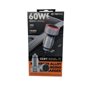 Remax CC07 60W 3-port aluminum alloy car charger box