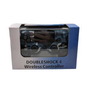 DoubleShock 4 wireless controller for PS4 in Blue Camo packaging